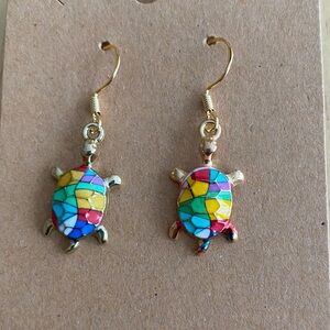 Sea Turtle Earrings Rainbow colors